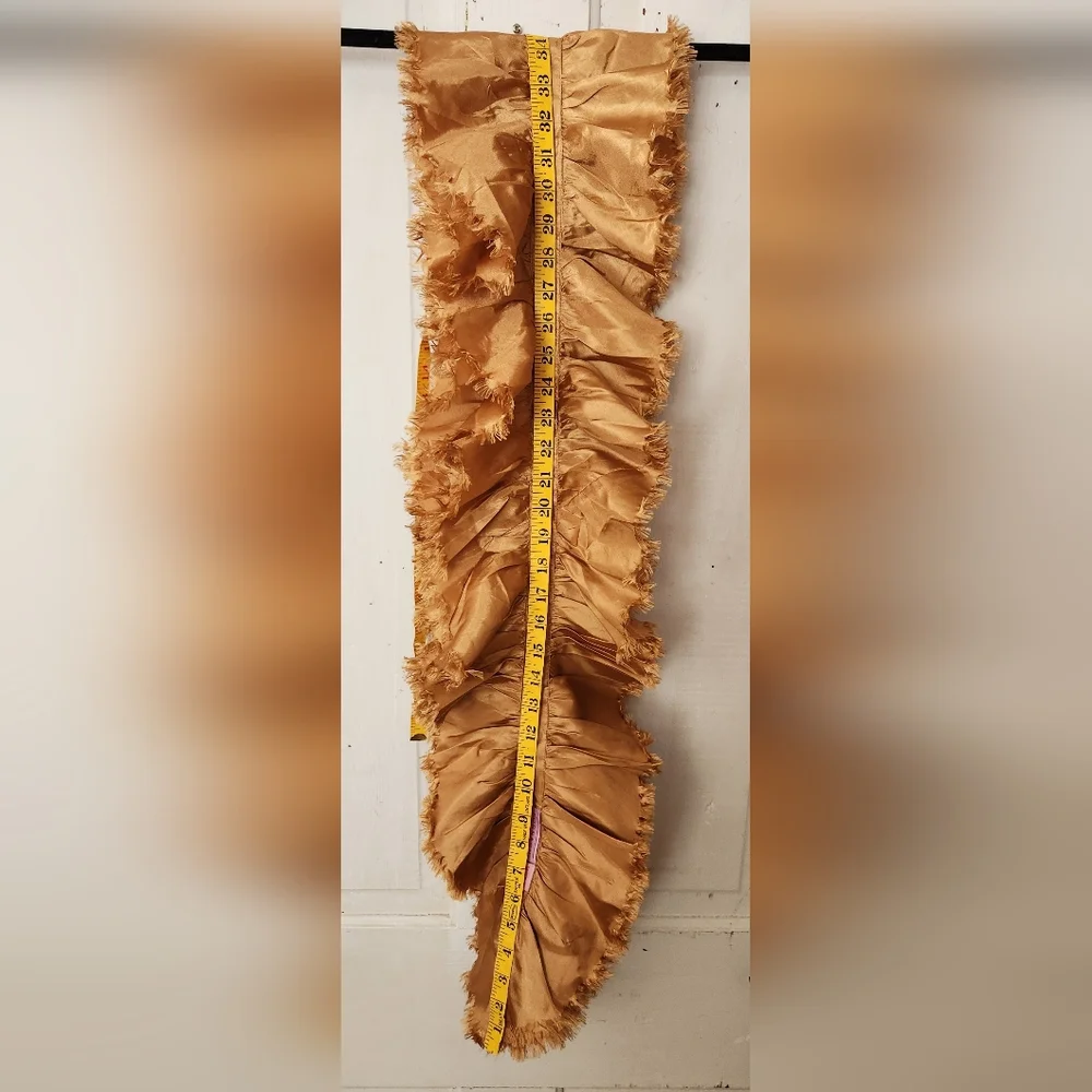 Raw Edge Metallic Ruffle Scarf - Picture 6 of 8